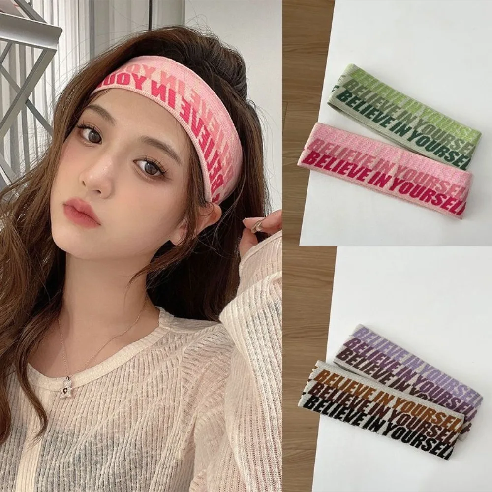 

Летняя спортивная повязка на голову, широкая эластичная хлопковая эластичная Повседневная повязка на голову для танцев, байкеров, женская головная повязка для тренировок