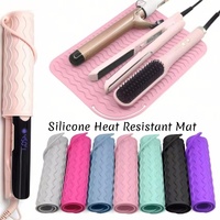 1/2pcs Silicone Heat-Resistant Mat for Hair Styling Tools Curling Iron Hair Straightener Protect Pad 2-in-1 Insulation Mats