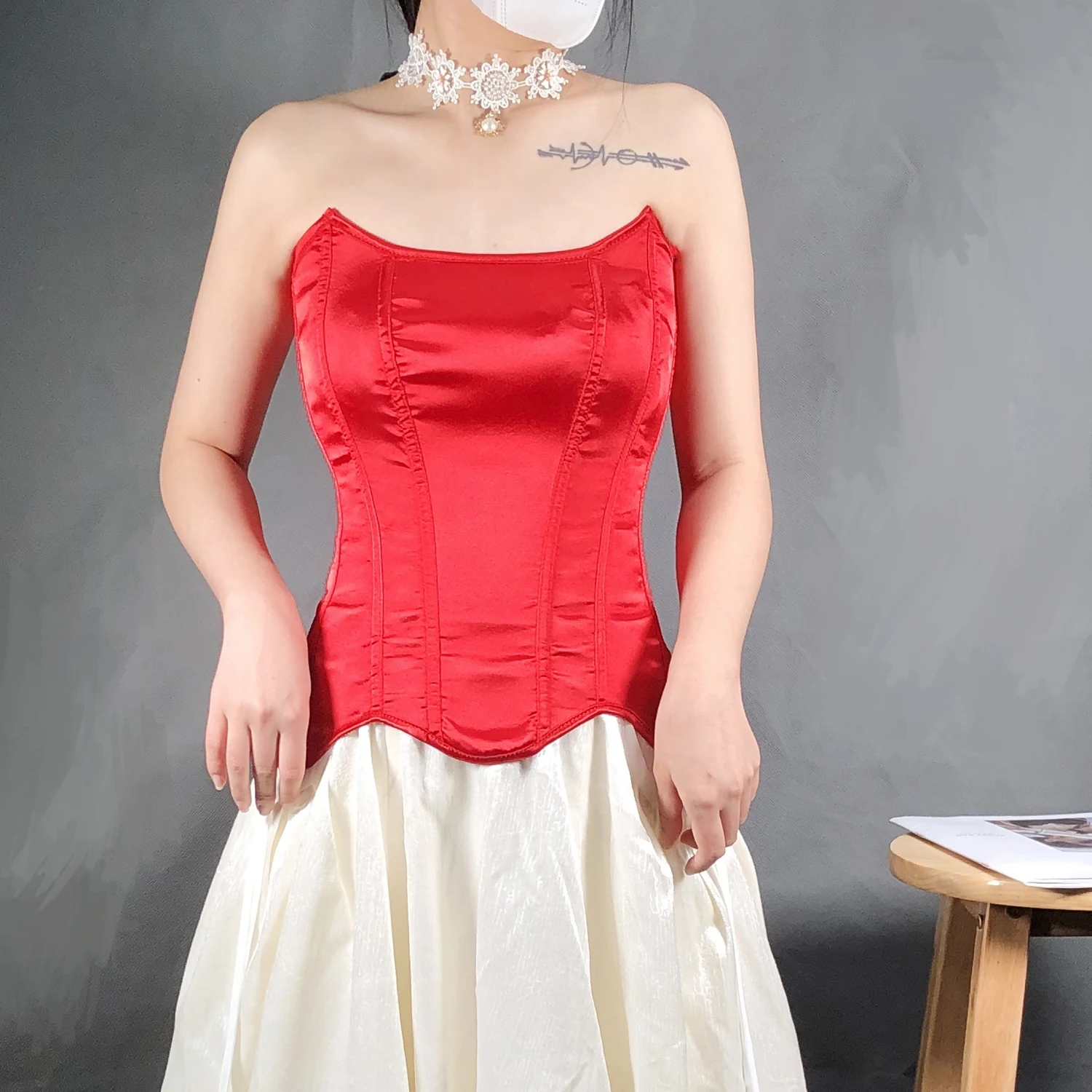 

Corset For Women Sexy Plus Size Brocade Shapewear Corset Waist Trainer Corset