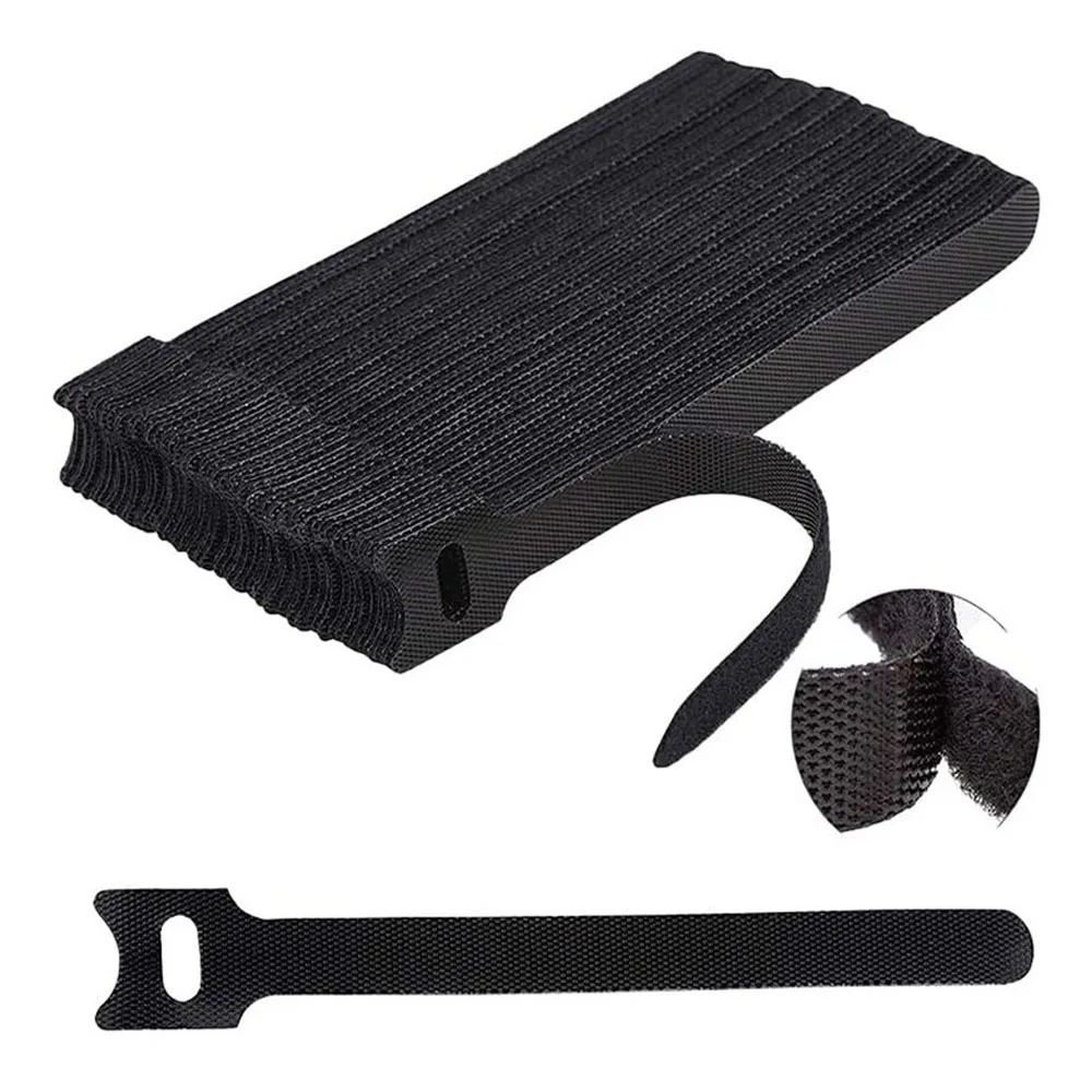 

Reusable Loop Hoop Tape Straps Tie Nylon Cable Ties 400pcs Releasable Cable Organizer Ties Mouse Earphones Wire Management