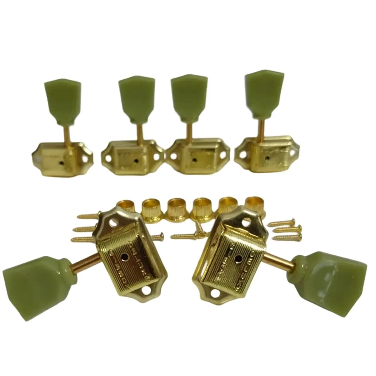A20I Deluxe Vintage Guitar Tuners 3L + 3Right Gold Chrome for 6 String Electric Guitars