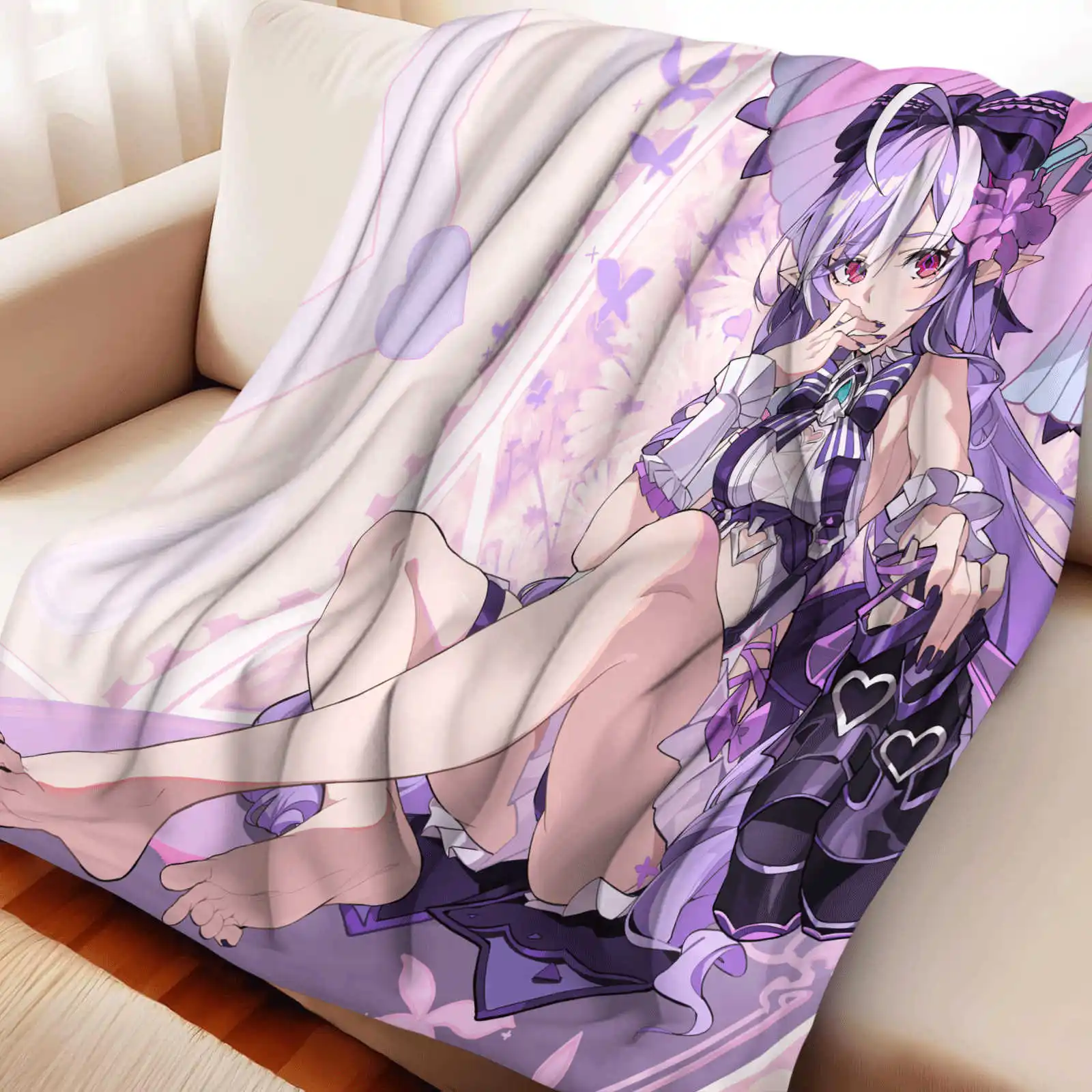 

Cartoon Zenless Zone Zero Flannel Throw Blanket Soft and Comfortable Children's Lunch Blanket Christmas Gift