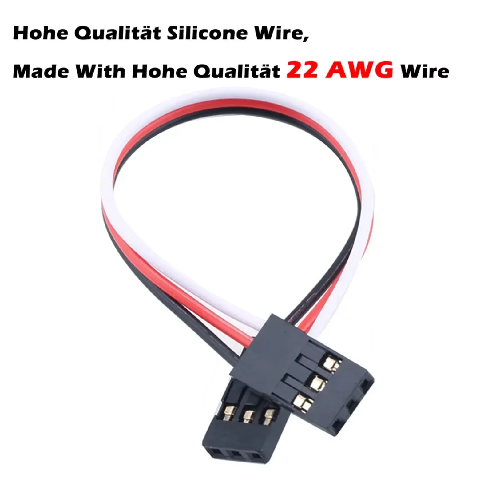 10 pz/lotto 10 cm Servo Cavo di Prolunga Cavo AWG22 Da M a M 3.93 pollici 3 Pin JR Spina Cavo del Connettore per FUTABA RC Aereo Auto Barca