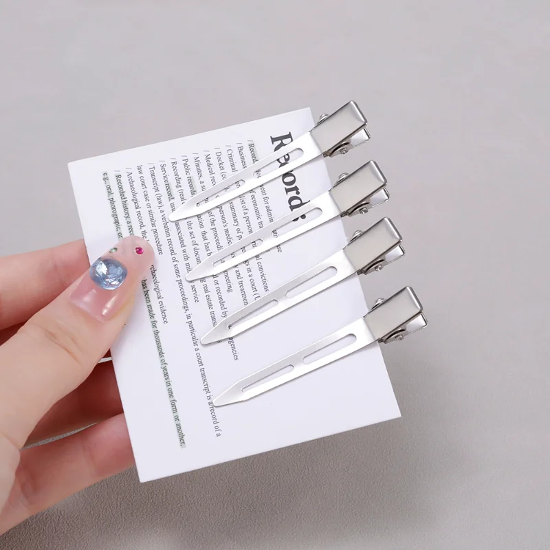 Traceless Surface Side Hair Clip Girl Makeup Alloy Hairpins Barrettes Modeling Tools 5.5CM Fixed Positioning Card Issuance