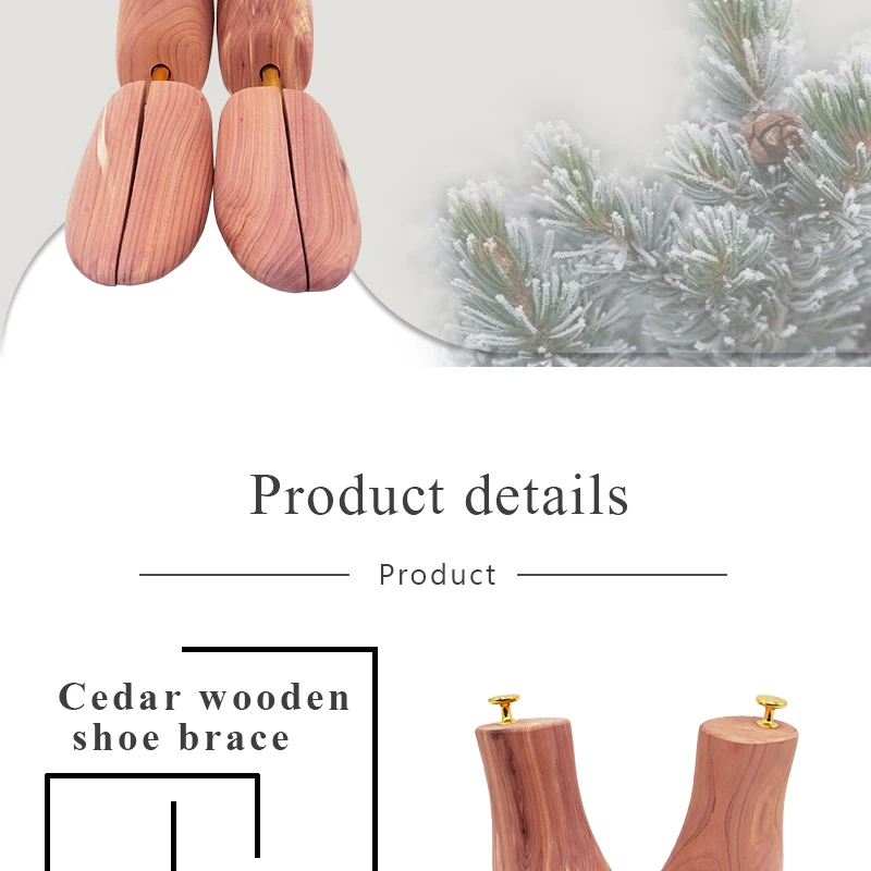 Men's and Women's Single Tube Adjustable Red Cedar Boot Stretcher Wood Shoe Tree