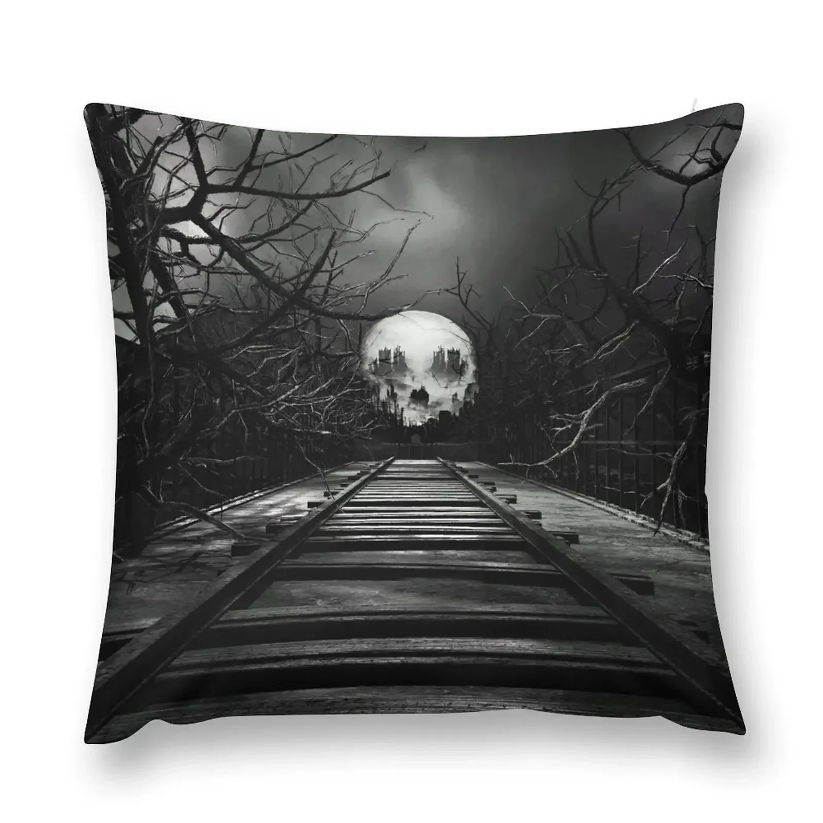 

End of the Line Throw Pillow Christmas Pillows Cushions pillow