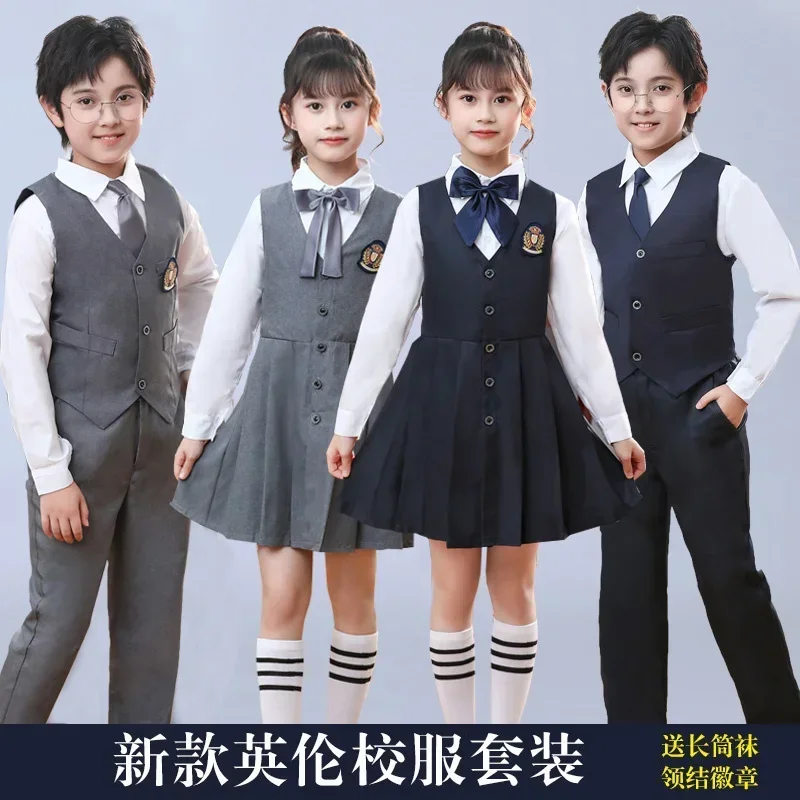 skirt korean school students' chorus performance clothes British school uniforms poetry recitation performance clothes