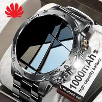 2025 nuevo GPS deportes al aire libre reloj inteligente hombres pantalla AMOLED linterna NFC ritmo cardíaco impermeable Bluetooth llamada 1000mAh SmartWatch