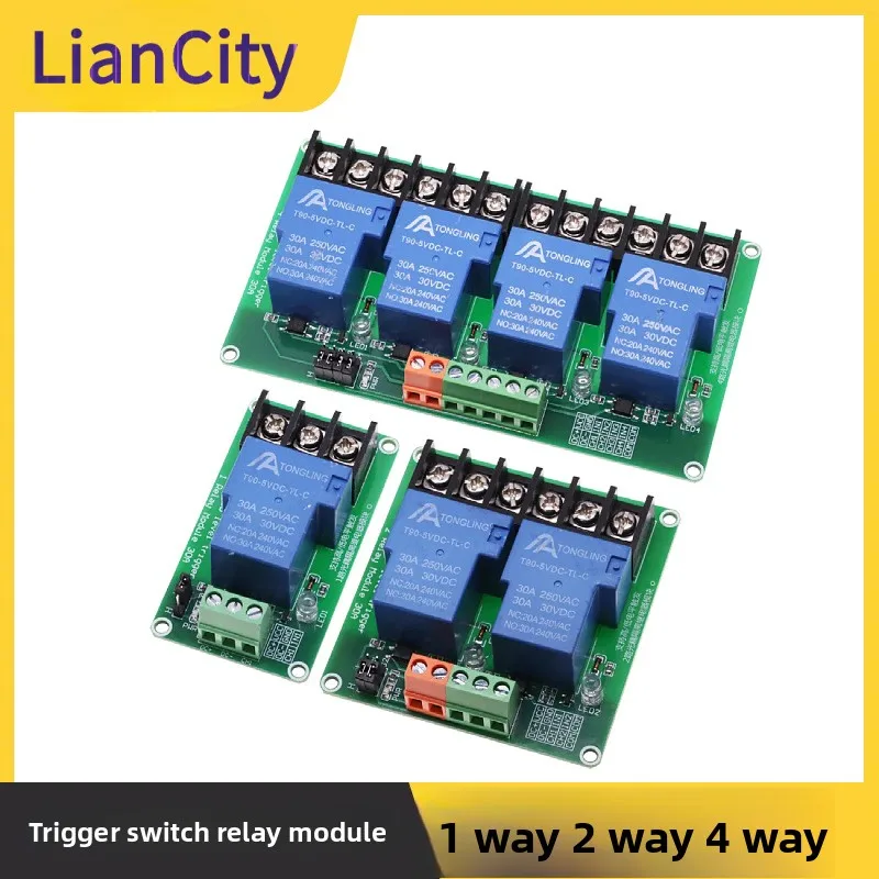 1Road 2Road 4Road 30AOptocoupler Isolated High and Low Level Switch Relay Module5V12V