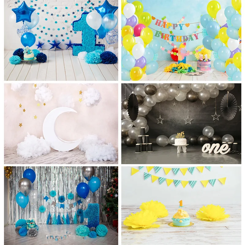 

SHUOZHIKE Birthday Photography Backdrops 1st Baby Shower Newborn Portrait Photo Background Party Studio PhotocallsET-15