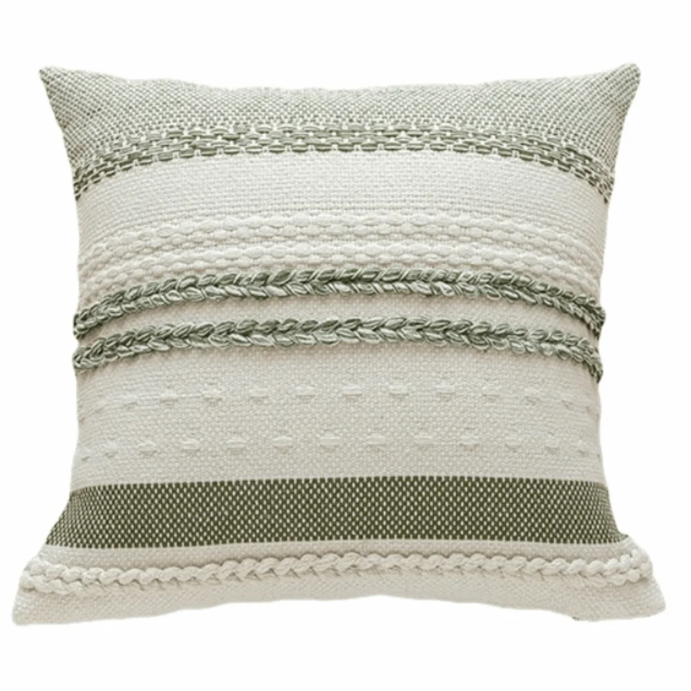 

18x18 Inch Boho Throw Pillow Covers Striped Pattern Bohemian Style Large Throw Pillows Textured Design