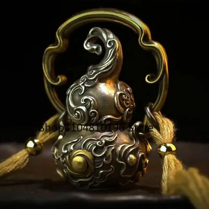 New Taoist Sun Moon Gourd Keychain Bag Charm Pendant