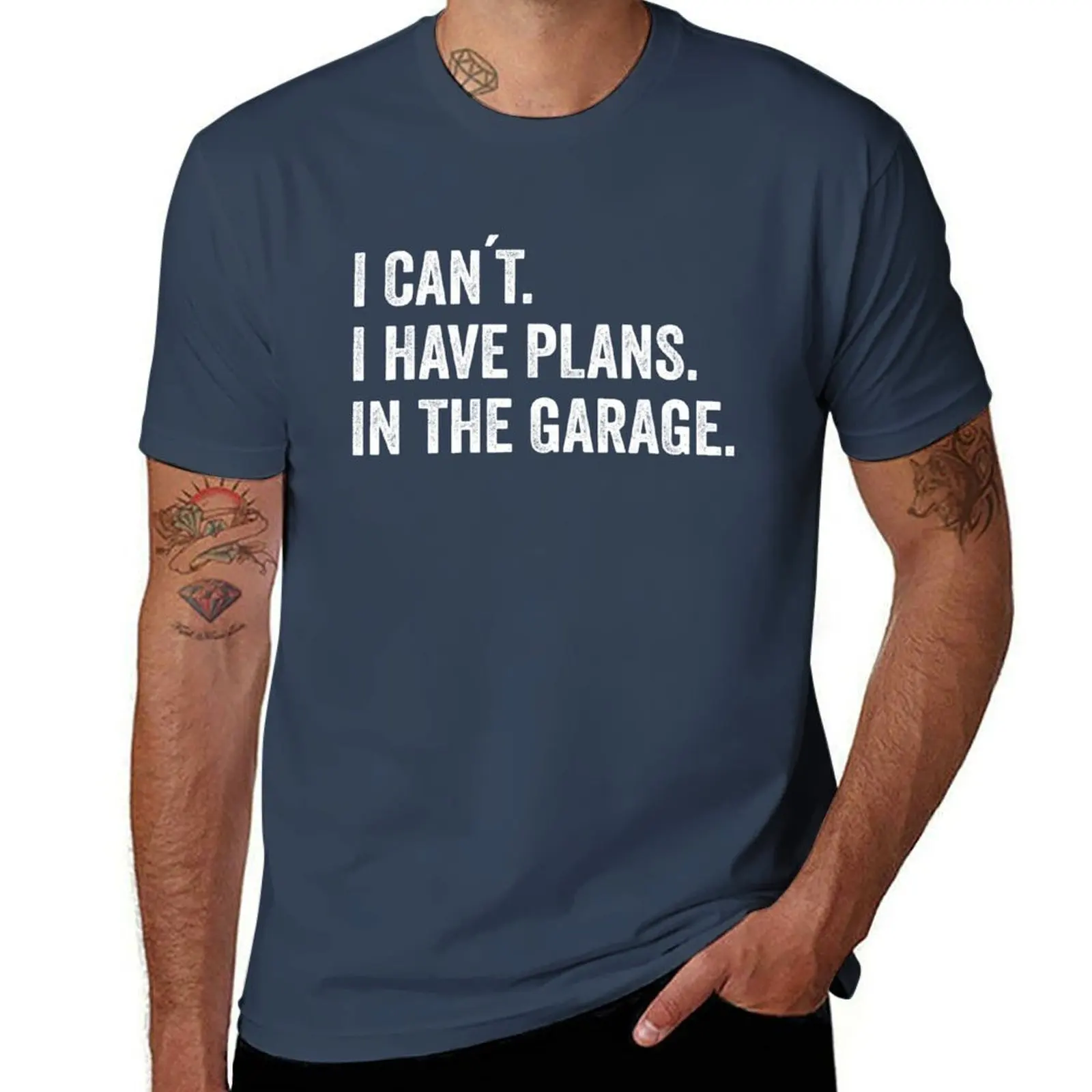 

I Cant I Have Plans In The Garage T-Shirt Christmas Casual Tee Shirt