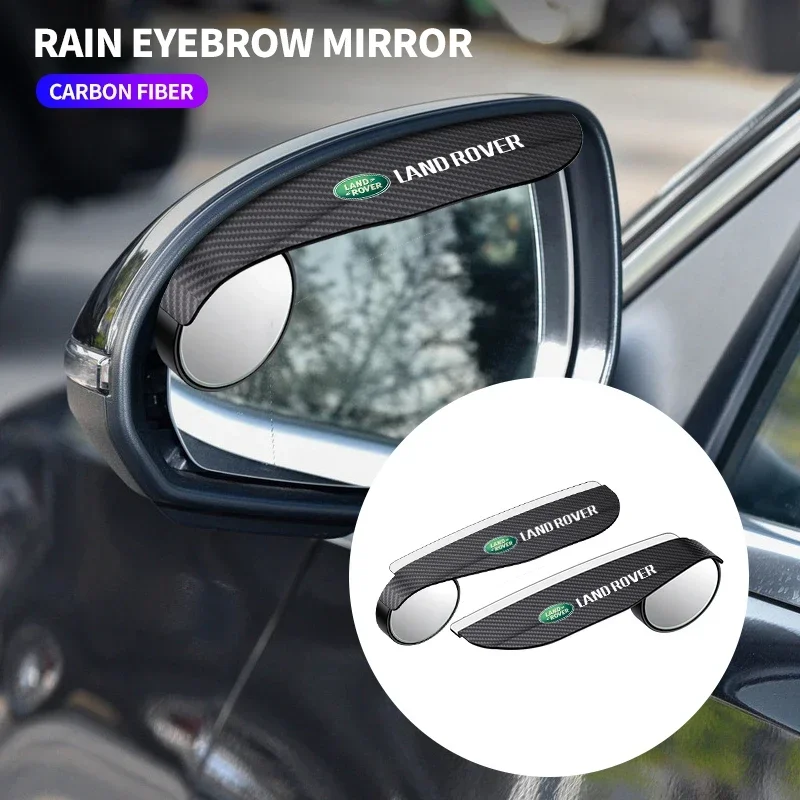 Car Rearview Mirror Rain Eyebrow Small Round Reverse For Land Rover Defender Freelander 1 2 Discovery 1 2 3 Evoque Range SV