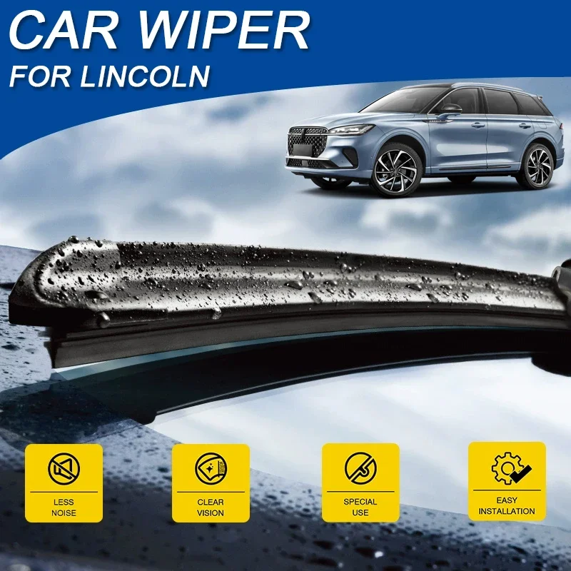 2PCS Car Blade Windshield Rubber Wiper AutoCleaning For LINCOLN CONTINENTAL CORSAIR MKC MKS MKX MKZ NAUTILUS NAVIGATOR Accessory