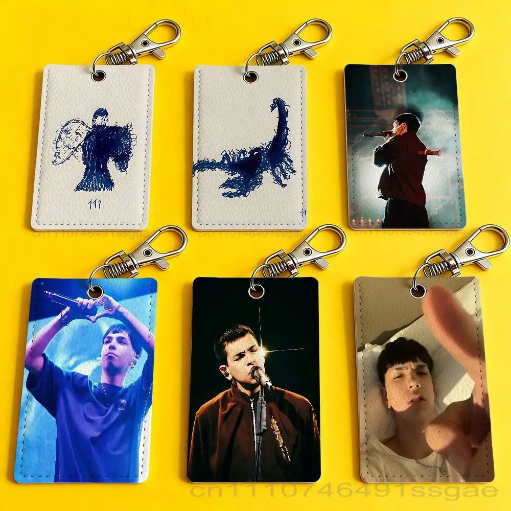 

M-Milo J 111 Singer Cool Card Case Leather Card Holder Keychain Key Ring Door Access Tags ID Card Case Keychain