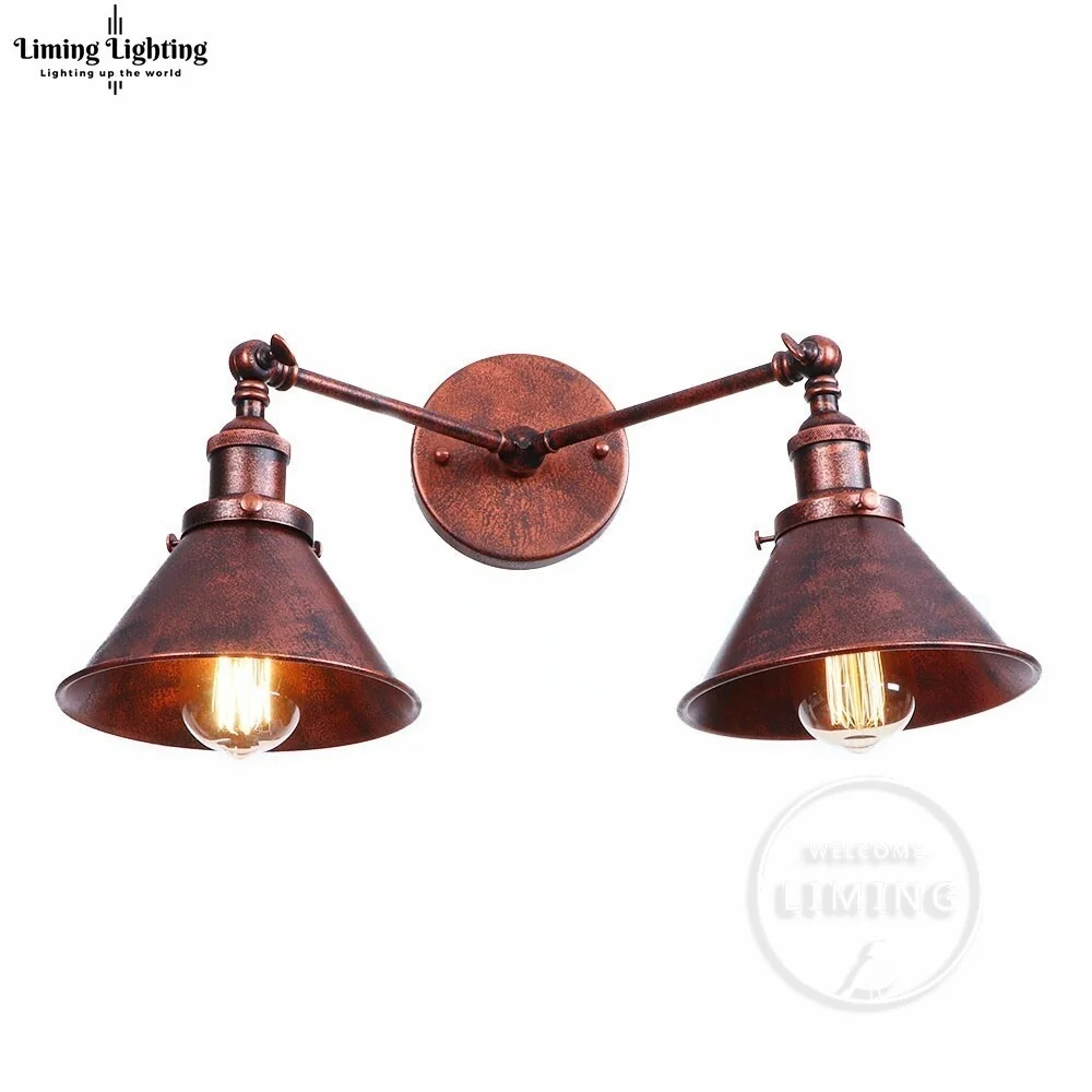 

Vintage Industrial Wall Lights Retro Sconce edison bulb Wall Lamp 110V-220V E27 Indoor Bedroom Bathroom Balcony Bar Aisle Lamp