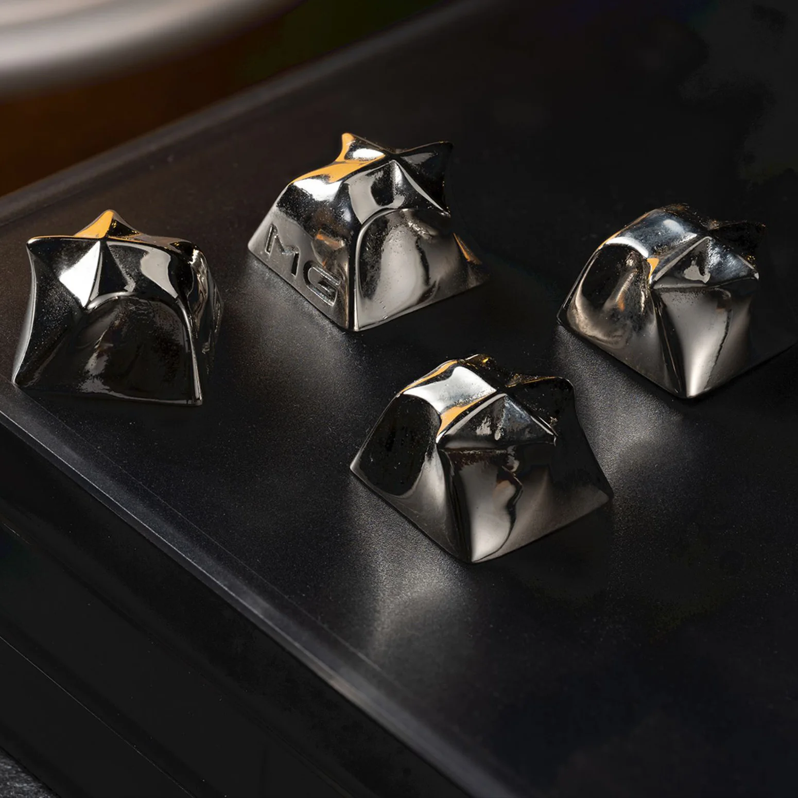 Galactic Arrow Metal Keycaps - Cosmic Star Arrow Keycap MX Cross Stem for Mechanical Keyboards a Gift for friend