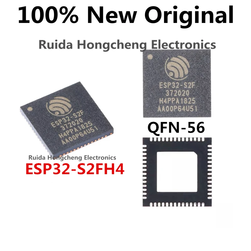 

5-10PCS/Lot ESP32-S2FH4 QFN-56 New Original Single-core 32-bit Wi-Fi MCU Wireless Transceiver Chip ESP32、 ESP32-S2F
