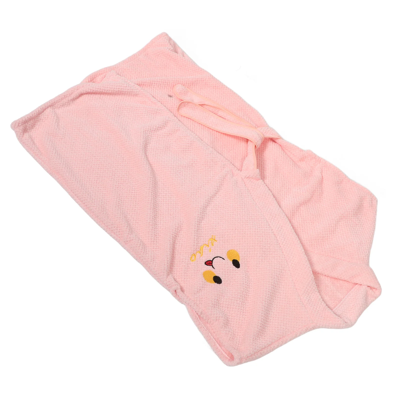 

Fleece For Women Wearable Spa Bathrobe Bath Towel Soft Absorbent Robe Wrap Long Bathrobe Pink