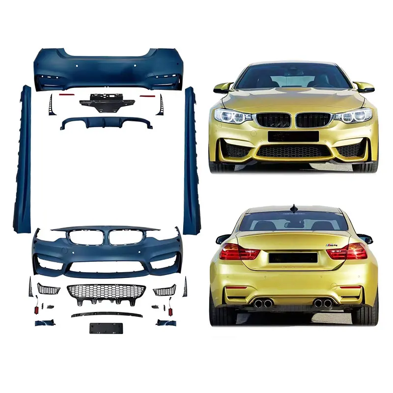 2013-2019y BM 4S F32 upgrade to M4 style car front rear bumper body kit auto body parts coupe for  4 series F32 accessories