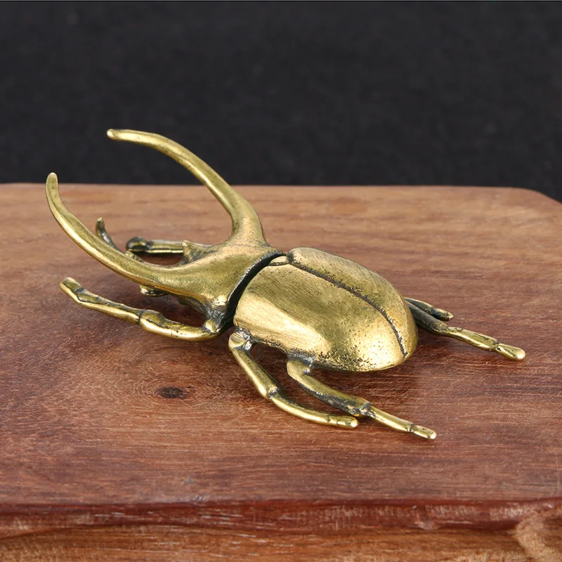 

Retro Solid Brass Insect Figurines Animal Statue Copper Ornaments Desktop Decoration Crafts Sculpture Home Decor Child Gifts