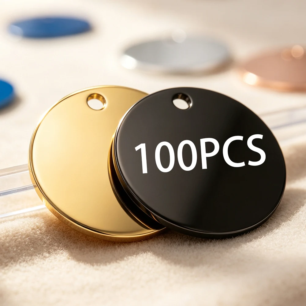 100pcs-round-stainless-steel-hanging-tag-personalized-and-laser-customizable-label-pet-name-tag-dog-collar-accessory