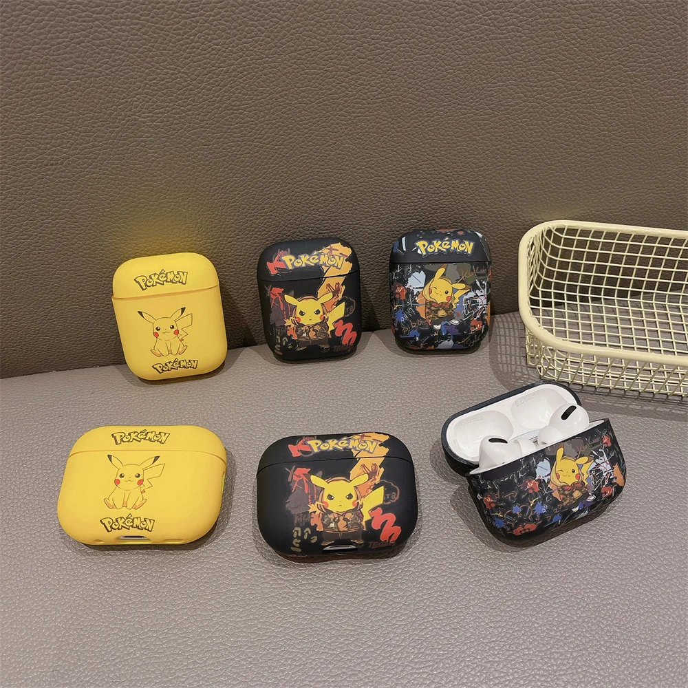 Japan Cartoon Pokemon Monsters Pikachu Earphone Cases for Airpods 2 3rd pro pro2 4 2024 Wireless Bluetooth Headset Cover