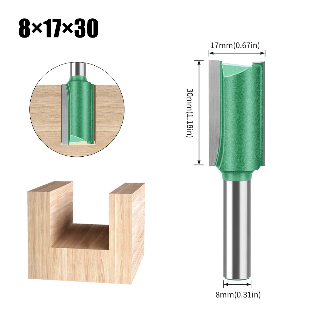 3mm-20mm Durchmesser 8mm Schaft Gerade Bit Wolfram Hartmetall Einzigen Doppel Flöte Router Bit Holz fräser Für Holz Werkzeug