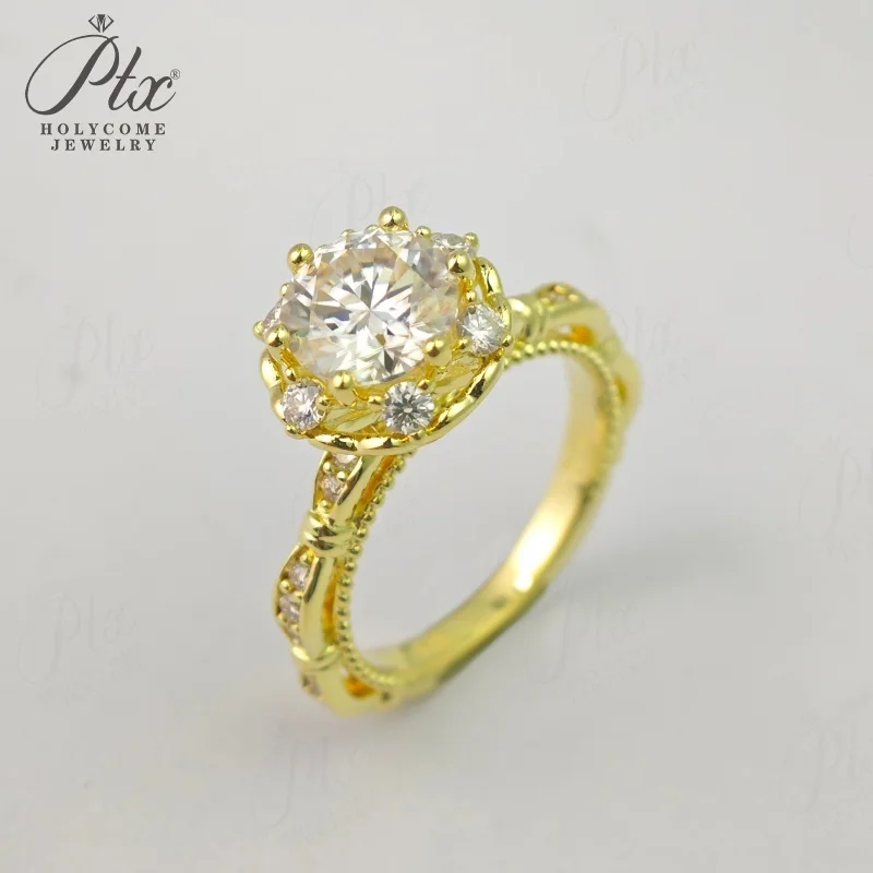 925 Sterling Silber Ring Moissanit 1,5CT D-Farbe Charm-Schmuck für Damen Ehering Hochwertiges Geschenk Feiner Schmuck Großhandel – Detail 5