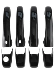 4PCS Bright Black Car Exterior Door Handles Gloves Car Side Door Handle Decoration Outer Outside For Chrysler For 300, For 300C,