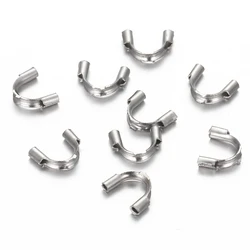 200Pcs/lot Stainless Steel U Shape Connectors Metal Wire Guard Protectors Loops for Jewelry Making DIY Accessories Supplies