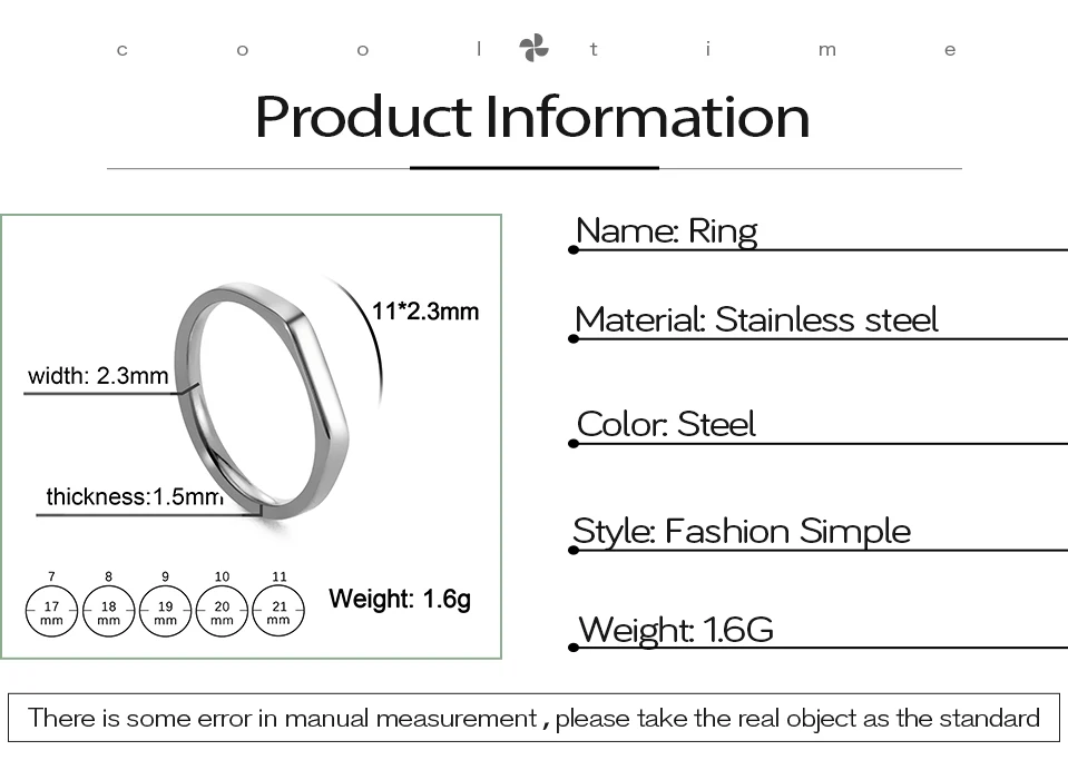Cooltime Mode Einfacher Paar Ring für Frauen Männer Minimalistischer Goldfarbener Fingerring Liebespaar Hochzeit Verlobungsgeschenk Schmuck – Detail 2