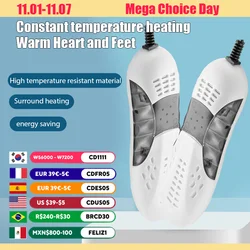 18W EU/US Plug Race Car Shape Light Shoe Dryer Foot Protector Boot Odor Deodorant Dehumidify Device Household Shoes Drier Heater