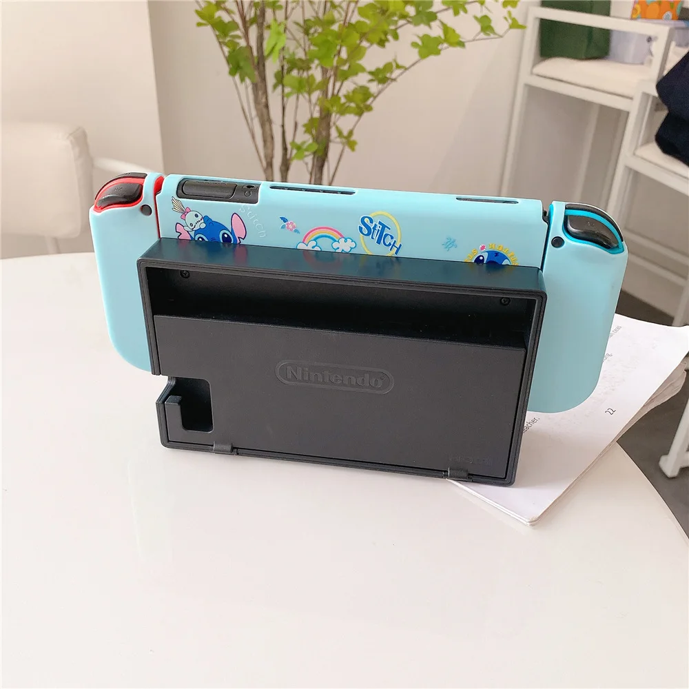 Disney Winnie Stitch For Switch Case Protective Split Housing Box For Nintendo Switch Accessories NS Console TPU Storage bag