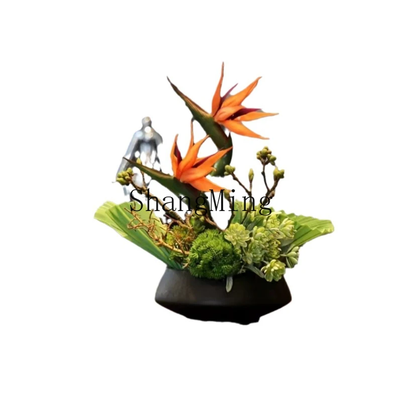 

ZYY high-end simulated flower dining table flower tea room living room entrance ornament fake flower ornament dining room