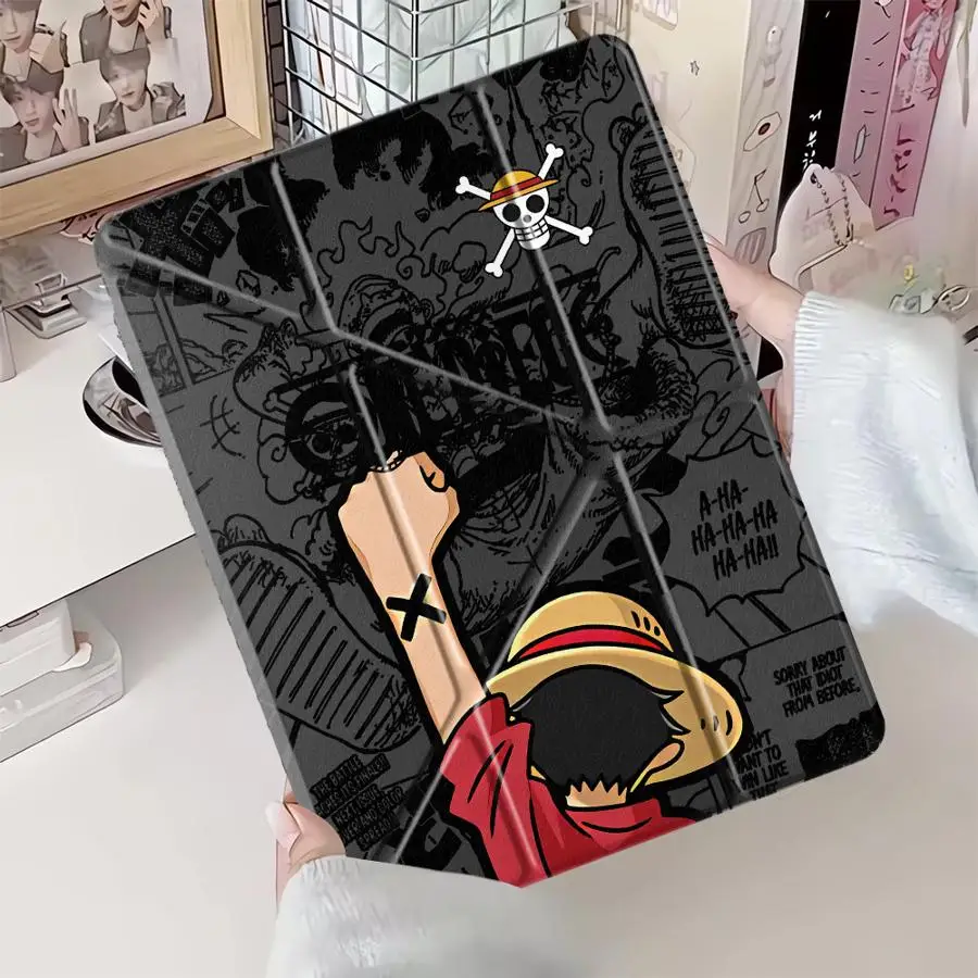 One Piece Luffy Law Tablet Case For iPad Mini 6 7 Air 4 5 M3 M2 1 2 M4 11inch Pro 11th 10th 9th 8th 7th 12.9inch Pro 2025 Holder