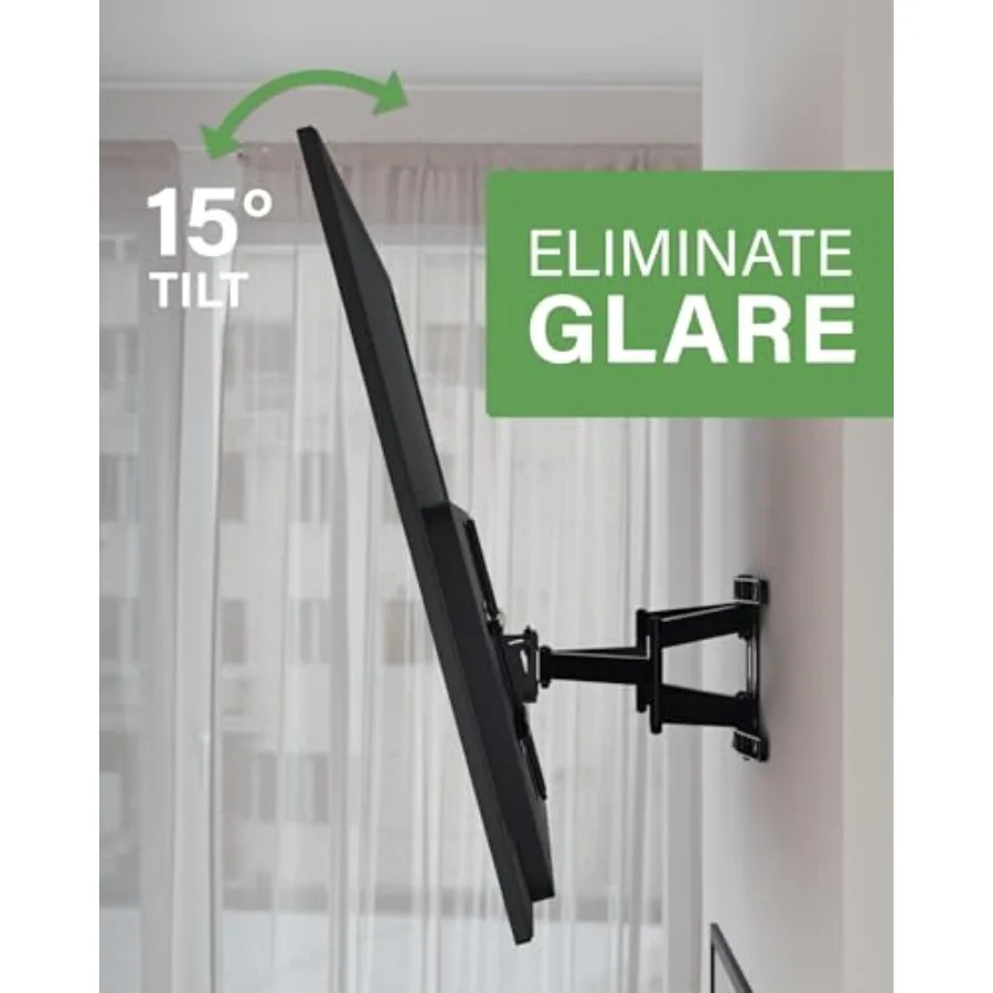 حامل تلفزيون ممتاز كامل الحركة لـ 4290 تلفزيونًا، وصلة قوية وناعمة، دوارة وإمالة لأجهزة التلفاز الكبيرة، تصميم عالمي يناسب العديد من Br #4