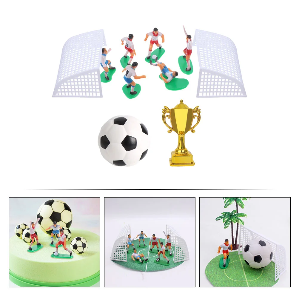 Cake Decoration Mini Soccer Miniature for Plastic Landscaping Miniatures Foosball