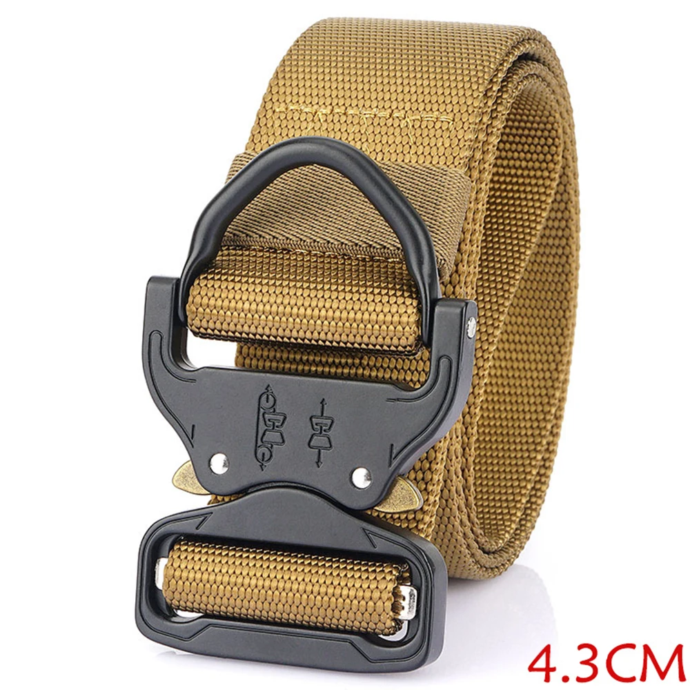 TUSHI 1.7 inch Army Tactical Belt Quick Release Military Airsoft Training Molle Heavy Duty Outdoor Shooting Hiking Hunting Belt