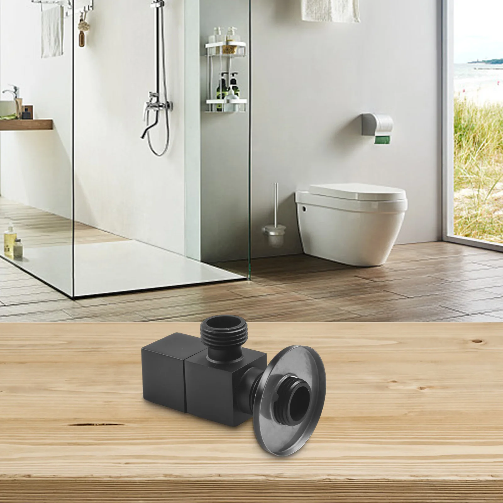 

Угловой кран, как показано на изображении, для водонагревателя, 4-точечный интерфейсный клапан, гладкий квадратный кран, квадратный унитазный угловой клапан