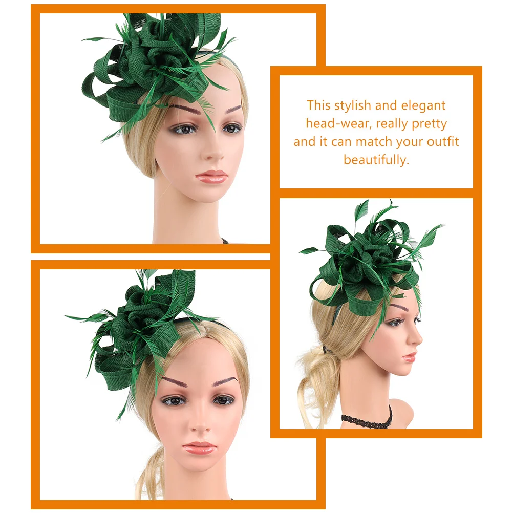 

Retro Hair Accessories Fascinator Hat Women Vintage 1920s Flapper Headb Blue HA9186 Prom Party Hats Dressy