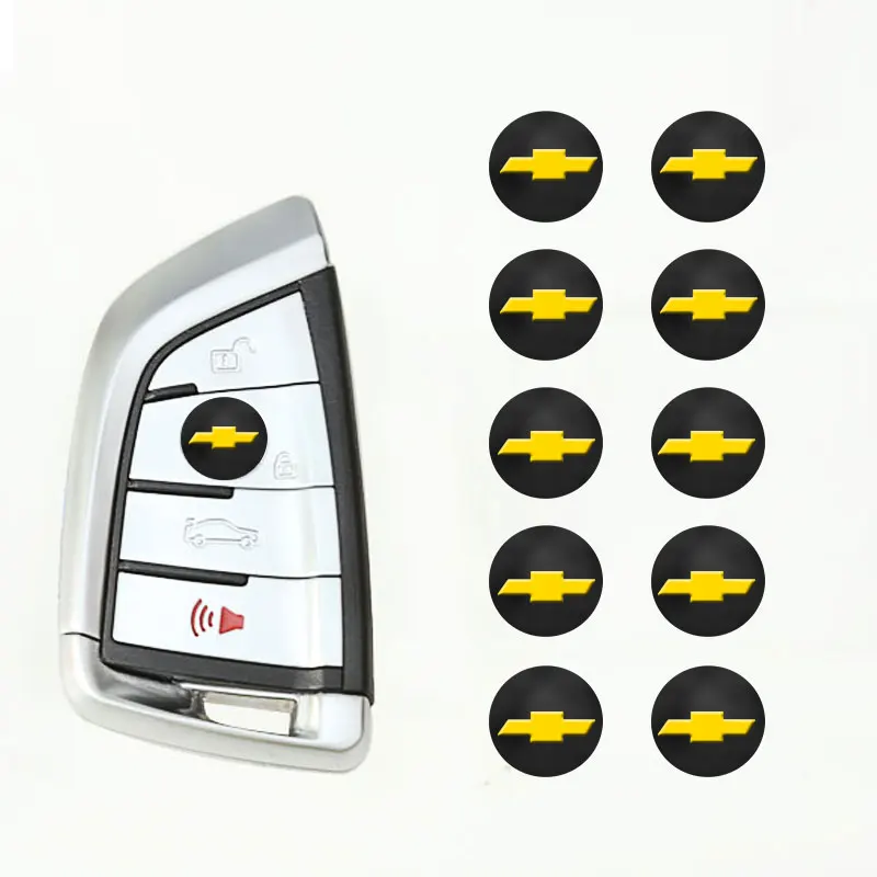 

14/18mm Chevrolet Key Fob Emblem Stickers-Metal Logo Badge Fit For Silverado Impala Malibu Equinox Cruze Camaro Blazer Spark
