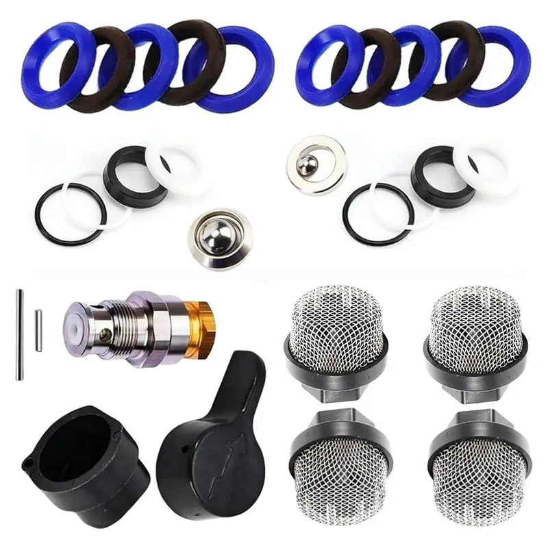 Dependable-246385 Hose Inlet Strainer Filter & 244194 235014 Sprayvalve Drain Valve Set For 390 395 490 495 595 Pump Repair