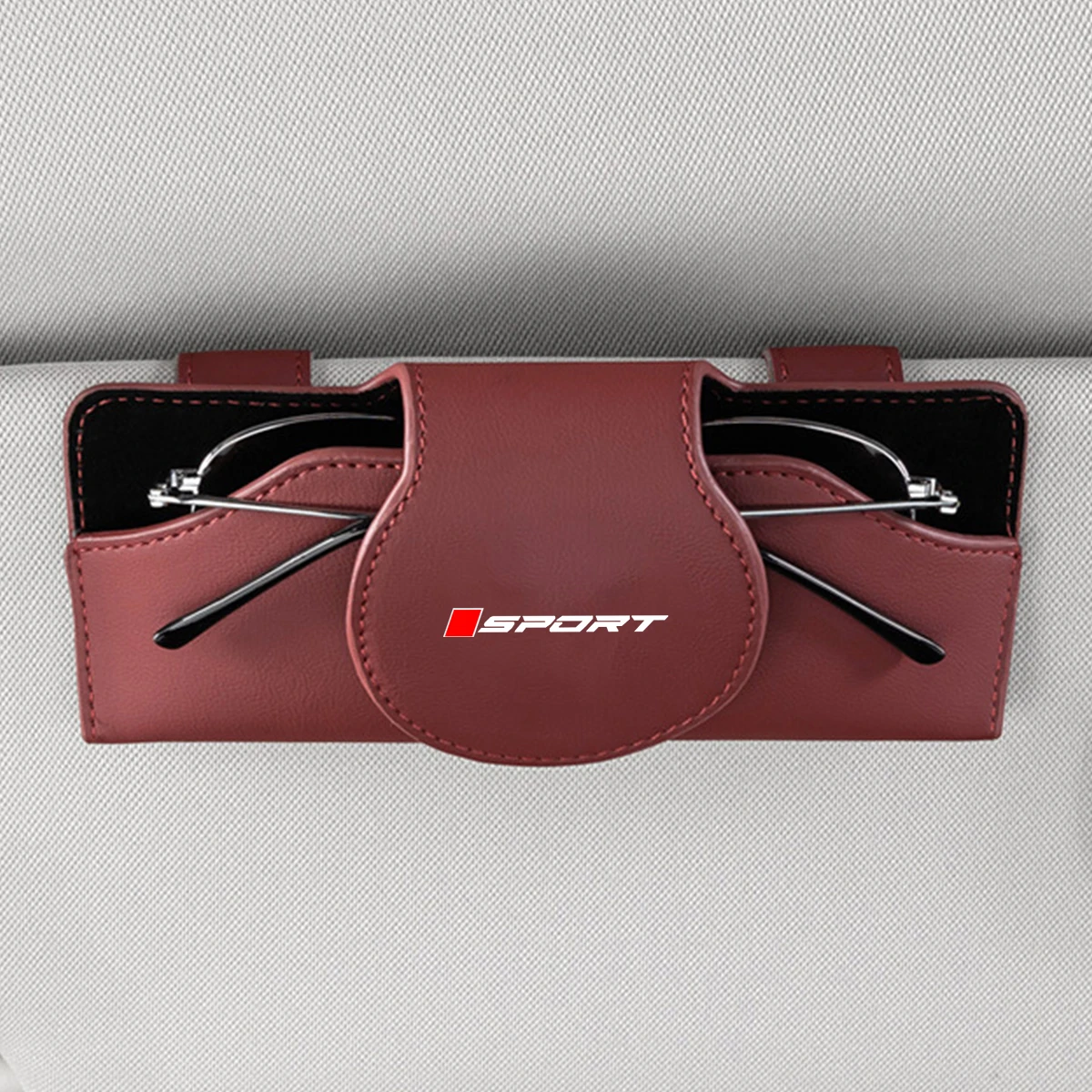 Leather Eyeglasses Sunglasses Holders for Car Sun Visor Suit For Toyota Honda Mazda Mitsubishi For Jeep MG Car Organizer