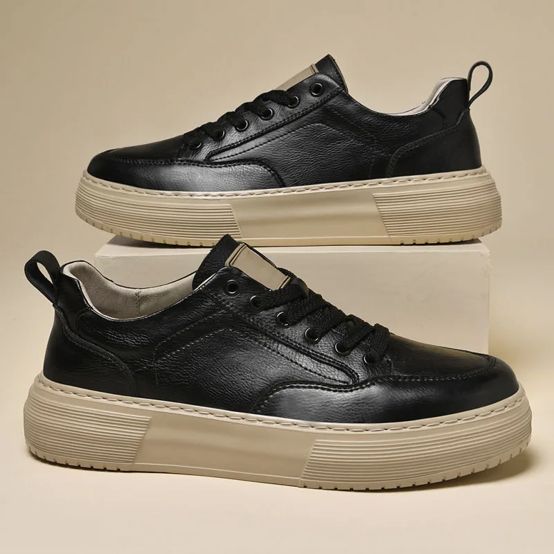 

Brand Lace Up Versatile Casual Leather Shoes Quality Outdoor Anti Slip Wear-resistant Hiking Sports Shoes Fashion Travel Shoes