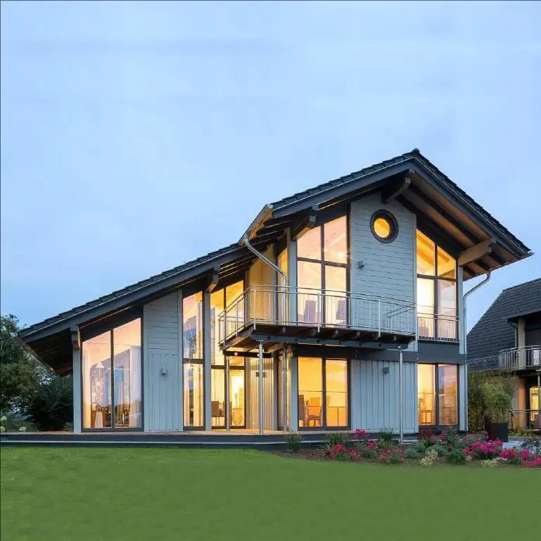 Modern Design 3 Bedroom Luxury Prefab House Light Steel Prefab Villas Manufactured Homes with Stylish Features