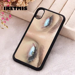 Iretmis Phone Cover Case For iPhone X XS Max XR 11 12 13 PRO MINI 14 15 16 Plus Rubber Silicone Eyes