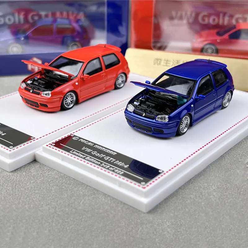 

Diecast Original 1:64 Scale VW Golf GTI Mk4 Open-cover Simulation Alloy Car Model Collection Souvenir Gift Toy Display Decration