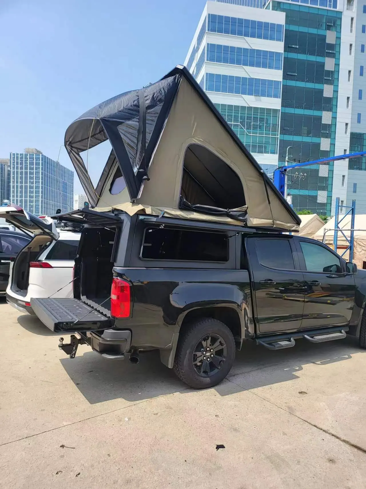 4x4 Pickup Truck Bed Canopy Aluminum UTE Canopy Pickup Camper Roof Top Tent For GMC Colorado 6FT custom